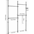 thumbnail image 2 of Adjustable Freestanding Wardrobe Rack, Heavy Duty Clothing Rail for Bedroom Use, Durable Garment Stand with Telescopic Design, 2 of 5