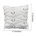 thumbnail image 4 of Halloween Embroidered Pumpkin Ghost Throw Pillow Cover, 18x18 Farmhouse Cushion Case, Soft Polyester, Hidden Zipper, Fall Decor for Sofa Bed by MPOISVA, 4 of 7
