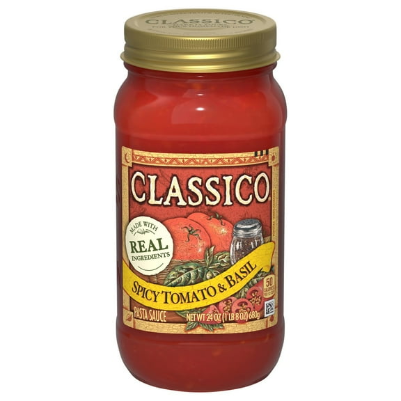 Pack of 4 Classico Spicy Tomato & Basil Pasta Sauce - 24 oz - Package may vary