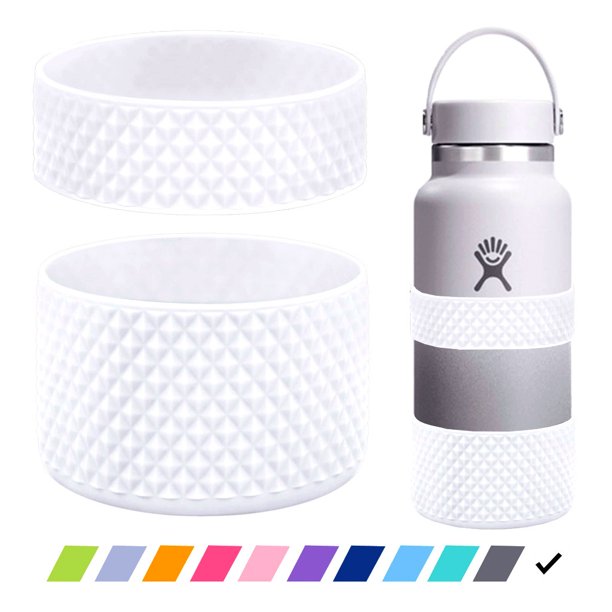 (Solo cubierta de copa) Protección contra abolladuras y rayones | Bota for botella de agua con diseño de textura de diamante y correa for botella de agua | Tapa base de silicona |