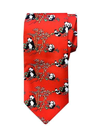 Chinese Dragon Panda Novelty Tie Exotic Necktie Gift for Men; by Mandala Crafts 