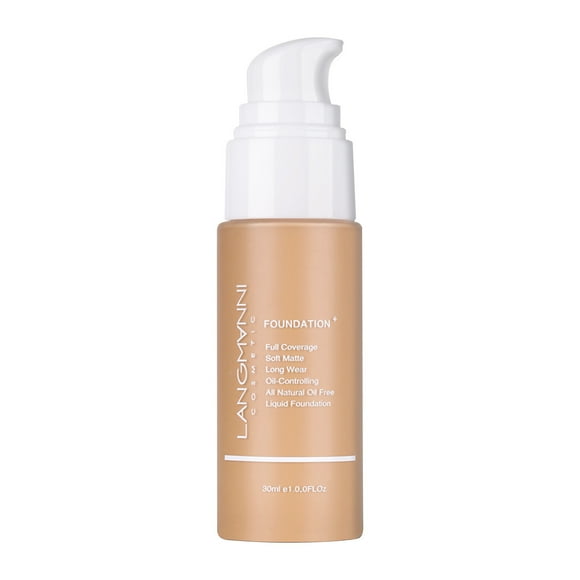 RKSTN Foundation Langmanni/Longmani Press Liquid Foundation Matte Oil Mask Liquid Foundation European And American Makeup,30ml Lightweight & Medium Coverage Foundation