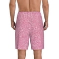 thumbnail image 5 of Cauagu Glitter Pink Print Pajama Bottoms for Men Sleep Pajama Shorts Elastic Waistband Sleep Pajama Short Men's PJ Shorts -4X-Large, 5 of 6