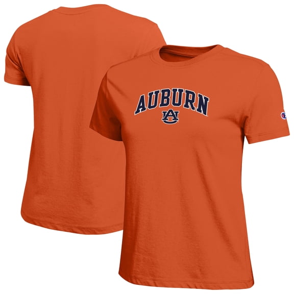 Women's Champion Orange Auburn Tigers Arched Over Logo T-Shirt