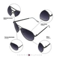 thumbnail image 5 of Lentes de Sol Tommy Hilfiger Eyewear Mujer X67043 Outlook Marco de Metal Gris con Filtro 100% UV, 5 of 5