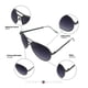 thumbnail image 5 of Lentes de Sol Tommy Hilfiger Eyewear Mujer X67043 Outlook Marco de Metal Gris con Filtro 100% UV, 5 of 5