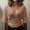 Khaki, variant on Women's Short Sleeve Blouse Spring Summer Fashion Tshirt V Neck Batwing Sleeve Low Cut Crop Top