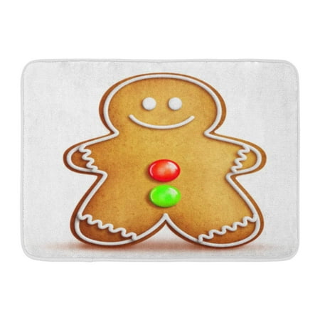 GODPOK Adorable Christmas Cartoon Gingerbread Man Cookie Cute Rug Doormat Bath Mat 23.6x15.7 inch