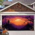 thumbnail image 5 of Theme Fabric Logo Poster Banner Background Hanging Pumpkin Bat Moon Used For Background Party Decoration1 Flags on, 5 of 5
