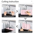 thumbnail image 5 of Faucet Mat for Kitchen Sink 15'' Sink Splash Guard Mat Super Absorbent Fast Drying Drain Pad Pink Striped, 5 of 9