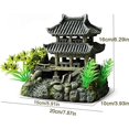 thumbnail image 2 of Aquarium Decorations Classical Castle Resin Fish Tank Ornaments Accessories,Small Building Cave Hideouts House Decor with Aquarium Plastic Plants, 2 of 5