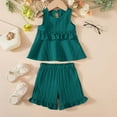 thumbnail image 2 of MEZZALL Summer Girls Outfits Toddler Casual Sleeveless Ruffled Shorts Set For 9 Months 6 Years Old Comfortable Playwear Everyday Wear Soft Baby Wear, 2 of 9