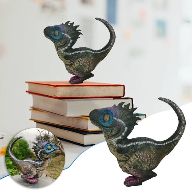 Adorno de jardín multicolor de dinosaurio Adorno Artesanía de resina Wmkox8yii HKAHFKAH1174