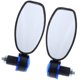 thumbnail image 1 of 1 Par de Espejos Retrovisores terales Universales para Motocicletas Chopper ATV Scooters - Azul + negro Yotijar Espejos retrovisores laterales de la carrera, 1 of 10