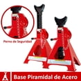 thumbnail image 4 of Torre Auto 3 Toneladas Soporte Acero 2 Piezas Gutstark Taller Rojo, 4 of 7