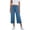 Blue, variant on Womens Fashion Summer Essentials Clothes Ladies' Spring Cotton and Linen Casual Loose Cropped Pants Casual Pants for Women