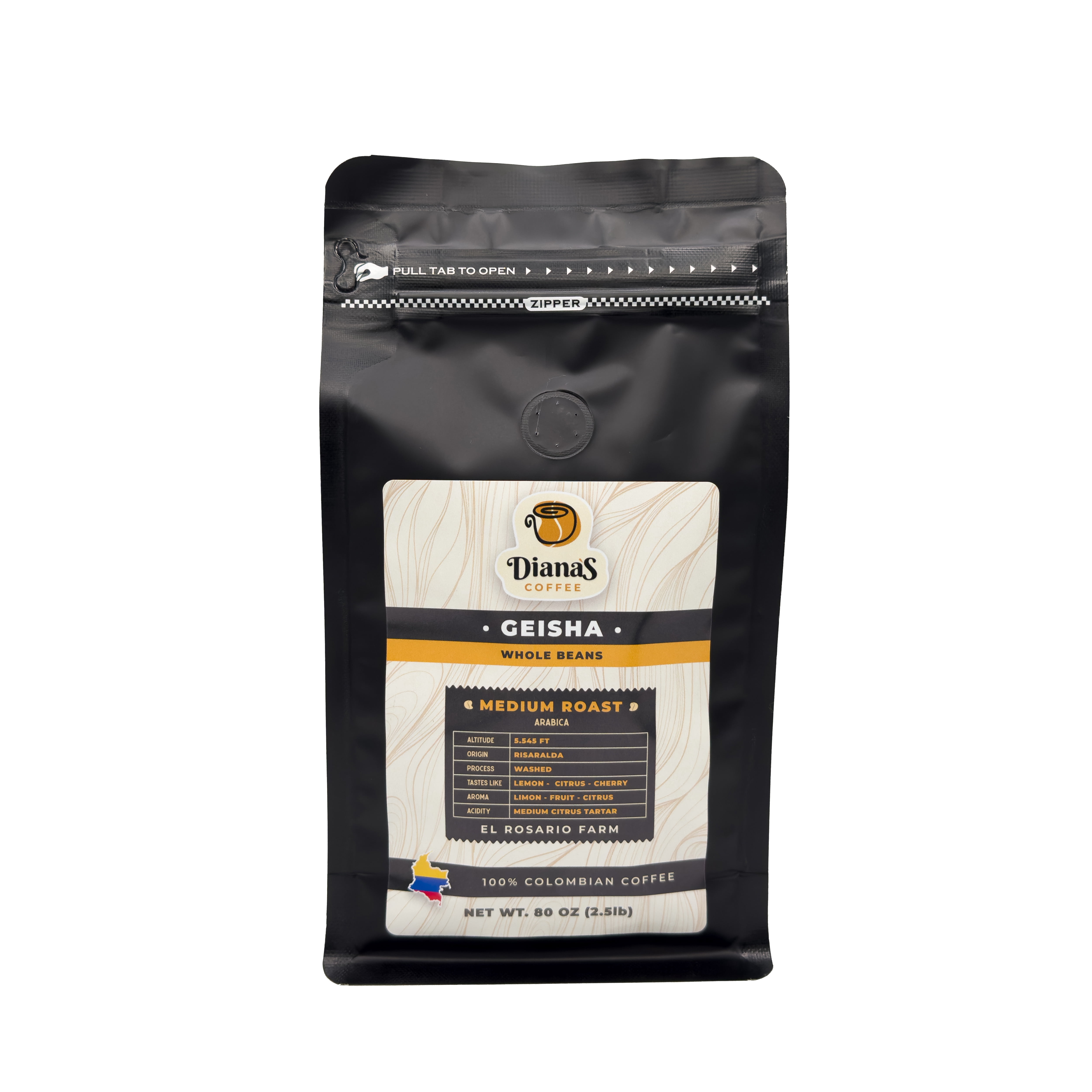 Diana's Coffee | Geisha | El Rosario farm | Whole Bean | 12 oz (340g)