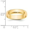 thumbnail image 3 of Avariah Diamonds Solid 14k Yellow Gold 5.2mm Lightweight Half Round Wedding Band Size 10.5 - Ring Size 10.5, 3 of 6