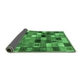 thumbnail image 2 of Ahgly Company Indoor Round Abstract Emerald Green Contemporary Area Rugs, 7' Round, 2 of 4