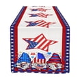 thumbnail image 2 of 72.04x12.99in Linen 4th Of July Table Runner Patriotic Stripe Farmhouses Rustics Independence Day Decor For Dining Table Kitchen Counter Multiple Patterns, 2 of 6