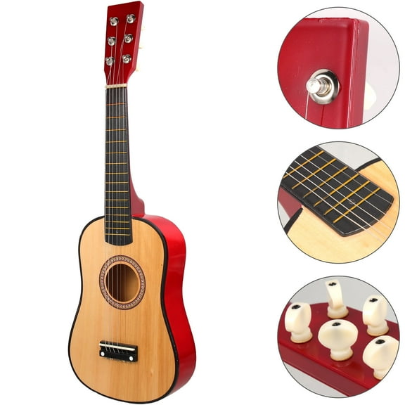 LITINKIMI Inch Folk Acoustic Guitar Beginner Music Instrument Color) 23 6-String (Wood