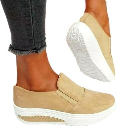 

Staron Ladies Stretch Cloth Large Size Women s Casual Sports Solid Color Comfortable Women s Shoes