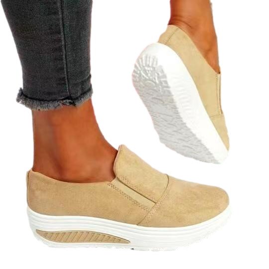 asdoklhq Casual Shoes for Women, Ladies Stretch Cloth Large Size Women's Casual Sports Solid Color Comfortable Women's Shoes