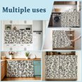thumbnail image 6 of Sage Green Leaf Cabinet Curtains 35"W x 35"L,Dustproof Sink Skirt Curtain for Kitchen Bathroom,Vintage Farmhouse Boho Pastoral Tribal Adhesive Desk Skirt Privacy Short Curtains for Closet Vanity, 6 of 8