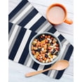 thumbnail image 3 of Navy Blue Grey Striped Kitchen Dish Towels for Drying Dishes Set of 2, Farmhouse Stripes Minimalist Waffle Weave Microfiber Hand Tea Bathroom Towels Quick Dry & Absorbent Towel 12x12, 3 of 7