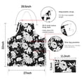 thumbnail image 7 of Pioneer Flower Floral Print Pattern Apron-Garden Aprons for Women with Pockets-Cotton Linen Waterproof Kitchen Cooking Gardening Aprons Adjustable for Kitchen,Cooking,BBQ and Salon 33x27 Inch, 7 of 7