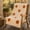 Beige Base Maple Leaf, variant on Fall Throw Blanket - Flannel Soft Blanket for Couch Bed, Cozy Decorative Blankets for Living Room Bedroom, 59.1x39.4"