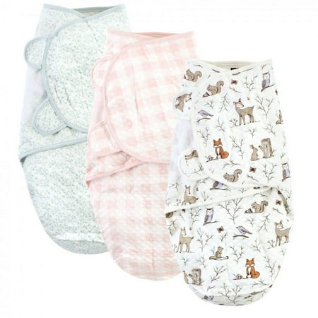 UPC: 0660168175721 | Hudson Baby Infant Girl Quilted Cotton Swaddle Wrap 3pk Enchanted Forest 0-3 Months