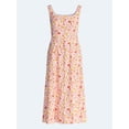 thumbnail image 4 of Free Assembly Women's and Women's Plus Square Neck Cotton Midi Panel Dress, Sizes XS-4X, 4 of 5
