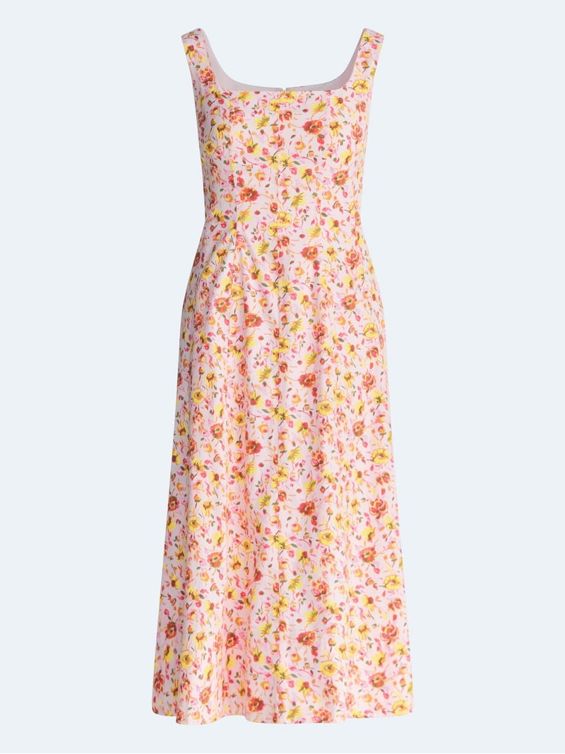 Free Assembly Women's and Women's Plus Square Neck Cotton Midi Panel Dress, Sizes Xs-4x, Size: XXL, Pink Free Assembly Women's and Women's Plus Square Neck Cotton Midi Panel Dress, Sizes Xs-4x, Size: XXL, Pink