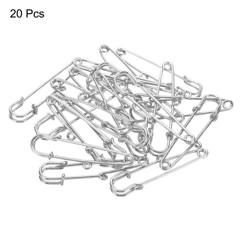 Tool Gadget Large Safety Pins, 3inch Safety Pins, 2PCS Stainless Steel  Safety Pins Large, Silver Huge Strong Safety Pins, Extra Large Laundry Pins  for