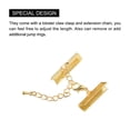 thumbnail image 4 of Unique Bargains 10Set Ribbon Crimp Clamp Ends Lobster Claw Clasps & Chain 25mm Gold Tone for DIY, 4 of 7