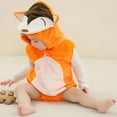 thumbnail image 5 of WIBACKER 0-24M Unisex Baby Fox Halloween Costumes Toddler Flannel Hooded Vest Romper, 5 of 7