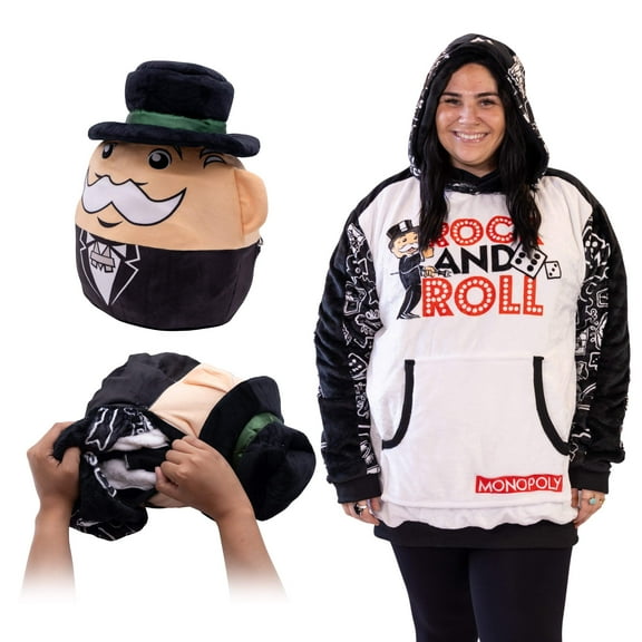 HASBRO Monopoly Rock & Roll Snugible  | Blanket Hoodie & Pillow