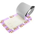 thumbnail image 2 of Square 2Pack PU Leather monkey Cruise Luggage Tag with Privacy Cover and Name ID Tag for Travel Handbags Backpacks Luggage Tags, 2 of 6