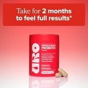 O Positiv URO Whole Body Probiotic Capsules for Gut, Skin, Oral Health Support & Bloating Relief, 30 Count