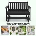 thumbnail image 6 of LOYALICE Outdoor Glider Rocking Chair,2 Person Bench Swings for Outside,HDPE All-Weather Resistant 2-Person Loveseat, Patio Glider with 660LBS Capacity for Backyard Garden Porch, Black, 6 of 7