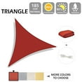 thumbnail image 2 of 2WIN2BUY Triangle Sun Shade Sail,16'X16'X16'Curved Edge Outdoor Shade Canopy,Breathable 95% UV Block Shade for Patio Garden Backyard,Rust Red, 2 of 8