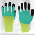 thumbnail image 3 of Jumpingount 12 pares de guantes protectores de trabajo para adultos, guantes antideslizantes para carpintería y metalurgia, Protector de mano para guantes y mitones Verde Jumpingount AP018767-01, 3 of 6