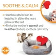thumbnail image 4 of K&H Pet Products Mother’s Heartbeat Heated Pet Bed Heated Bed + Heart Pillow Gray Bed/Red Heart Kitten Heartbeat 11 X 13 Inches, 4 of 10