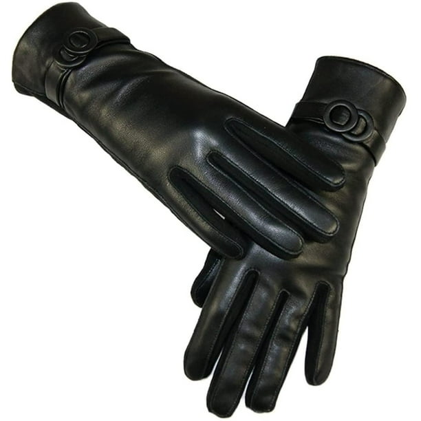 Ladies black thermal gloves deals