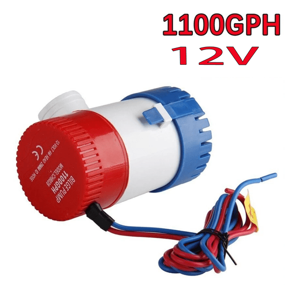 SmartBuyLife 1100gph Bilge Pump Electric 12V Submersible Marine Water Pump Accessories Marin Boat, Non- Automatic Bilge Pump for Boats, Ponds, Pools, Spas Silent, Boat Caravan RV, Low Noise