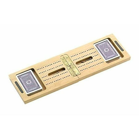 CHH 2428 Wooden Travel Cribbage & Card Set