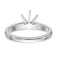thumbnail image 5 of Solid Platinum 3/16ct. Medium-Wt Pointed-Shoulder 6-Prong Ring Band with CZ Cubic Zirconia Size 7, 5 of 8
