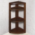 thumbnail image 3 of Niche Flip Flop 34 Inch Folding 3-Shelf Corner Bookcase, No Tools Assembly, Sturdy Solid Wood, Easy Setup, Space-Saving Bookshelf for Home, Office, Dorm, Living Room, Bedroom, Mocha Walnut Finish, 3 of 8