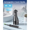 thumbnail image 4 of JTF 2-in-1 Oral Clean Kit- Electric Toothbrush & Water flosser Combo with Multiple Modes, 5 Brush Heads and 5 Jet Tips, Brushing & Flossing- Rechargeable for Teeth Cleaning and Gum Health, Black, 4 of 9